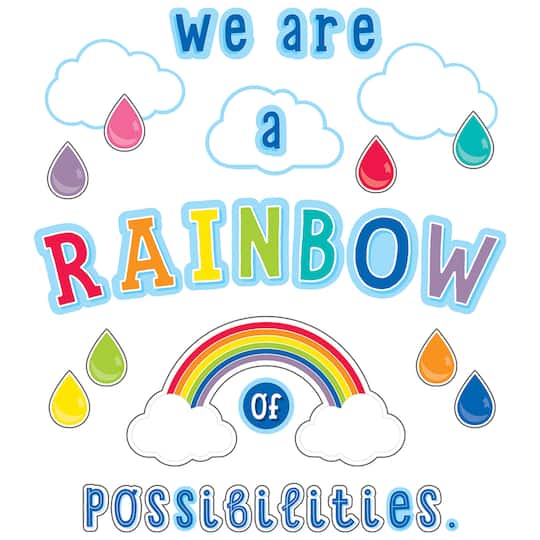 Schoolgirl Style&#x2122; Hello Sunshine Rainbow of Possibilities Bulletin Board Set